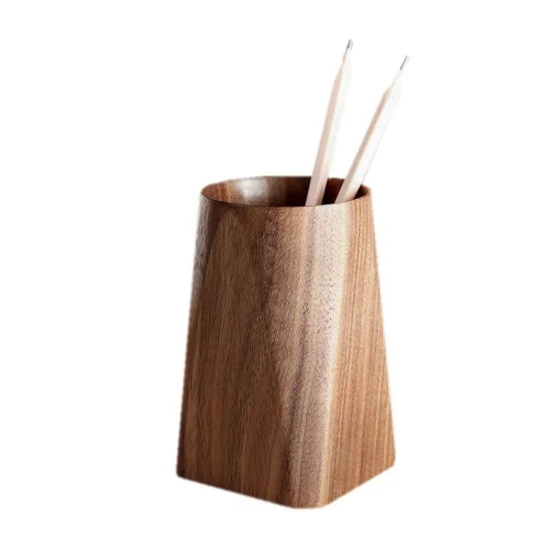 

Black walnut whole wood pen holder, office high-end storage box