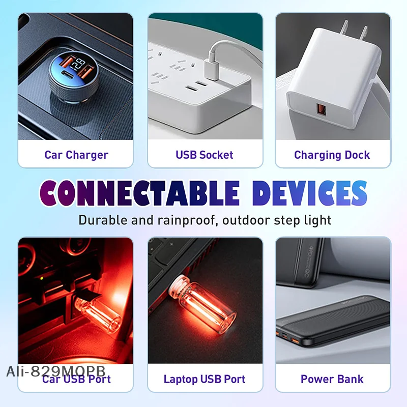 【S】أضواء السيارة الداخلية USB، 2025 مصابيح المزاج الداخلي المستوحاة من الرجعية الجديدة، مصابيح سيارة ريترو USB محمولة لغرفة النوم #5