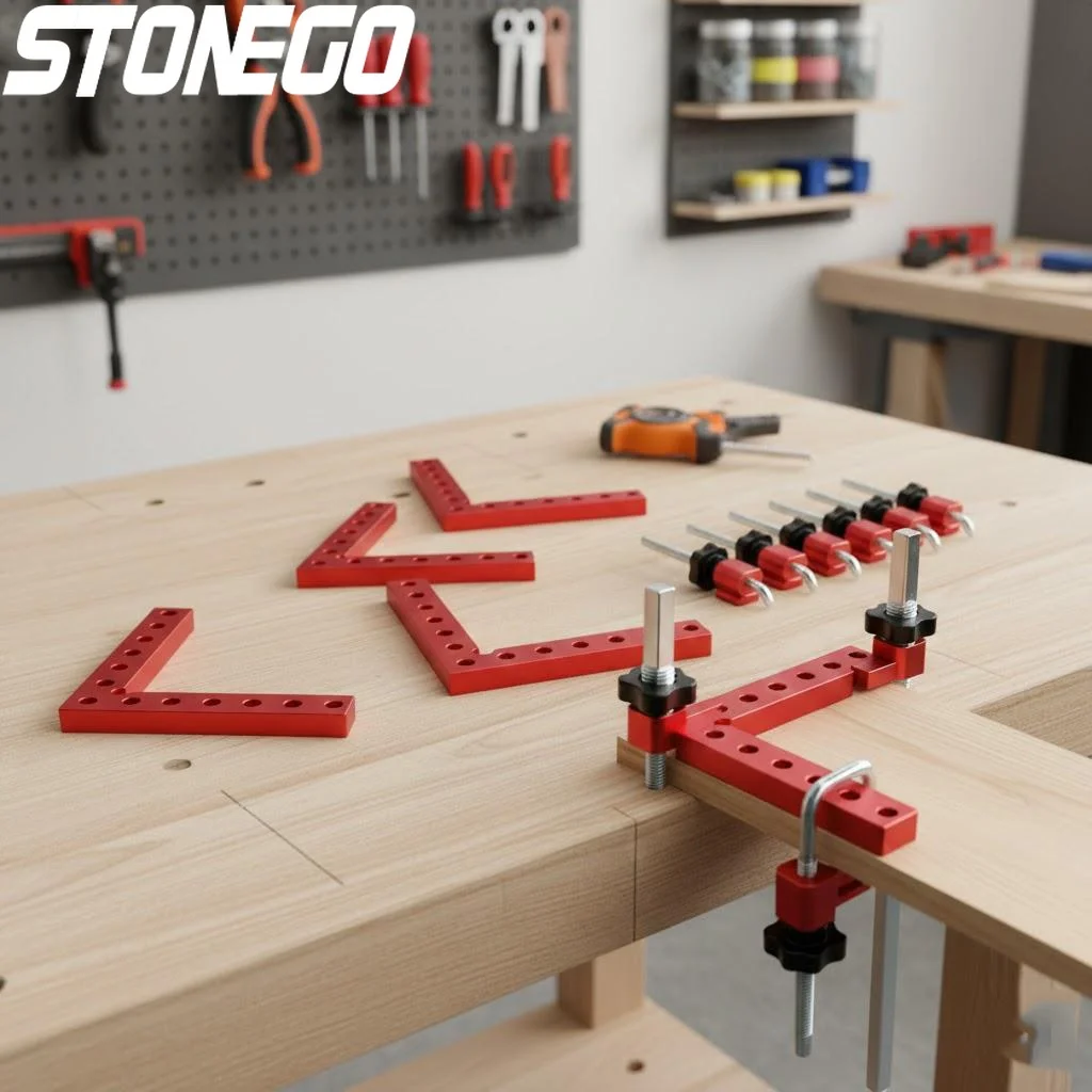 

Набор из 6 алюминиевых зажимов для столярных работ, прямоугольные, для самостоятельной сборки, для домашних проектов, ручные зажимы для соединения древесины