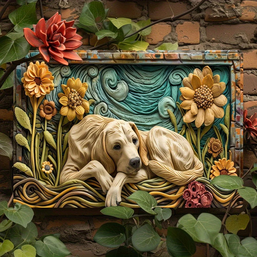 Labrador Retriever Vintage Sign, Perfect For Autumn & Winter Decor, Ideal For Home, Office, Kitchen, Or Classroom Dog Decor