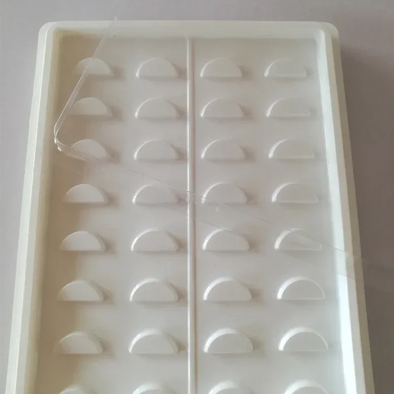 50pcs 16 Pairs Packing Box for Eyelash Blank Eyelashes Plastic Package White Lid Tray Eyelashes DIY Soft Packing Box