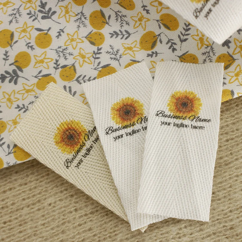 Custom Foldable Label, Personalized Cotton Twill, Free Shipping, Suitable for Clothing and Sewing Accessories, Xw5568, 25x60mm