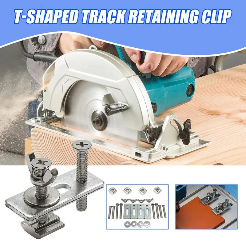 Hold Down Clamp 4 Pack Portable Track Clamps Drill Press Clamp T Track Accessories Bench Clamps Engraving Machine Hardware For