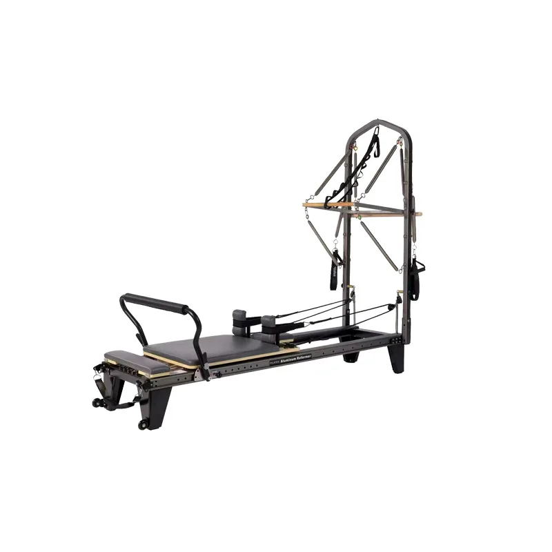 Aluminum Alloy Pilates Core Bed, High-End Customizable Small Black Bed, Semi Elevated 2-In-1 Pilates Reformer Fitness Yoga Bed view 5