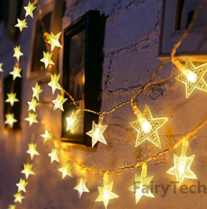 Led estrela luz corda cintilação guirlandas alimentado por usb lâmpada de natal festa de férias casamento decorativo luzes de fadas navidad