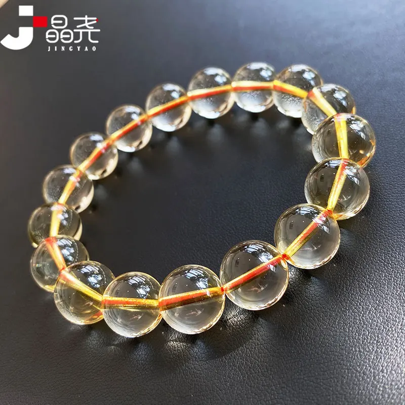 

Brazil Citrine 12mm Single CircleBracelet Women's Men's Fashion Ol Ornament