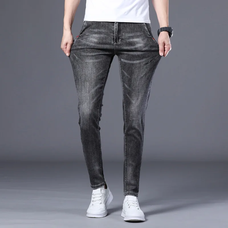 

Slim Fit Stretchy Jeans Men's Fashionable Teenage Trendy Long Pants 2026 Spring and Autumn New Style Korean Version Casual Jeans