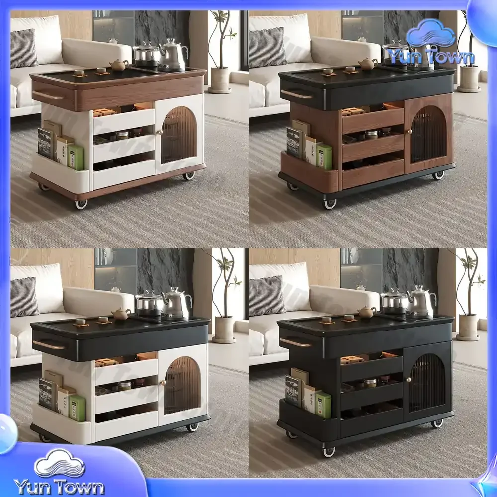 Vintage Style Wooden Rolling Cart for Living Room for Sofa Side Table for Home Use for Coffee Table for Retro Small Table