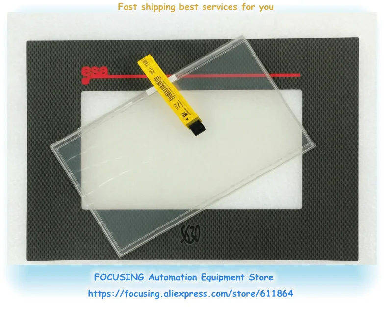 S630 CNC Press Brake Controller HMI Outer Touch Glass + Resistive Touch Panel, Replacement Digitizer for ESA S630 Hydraulic Shea