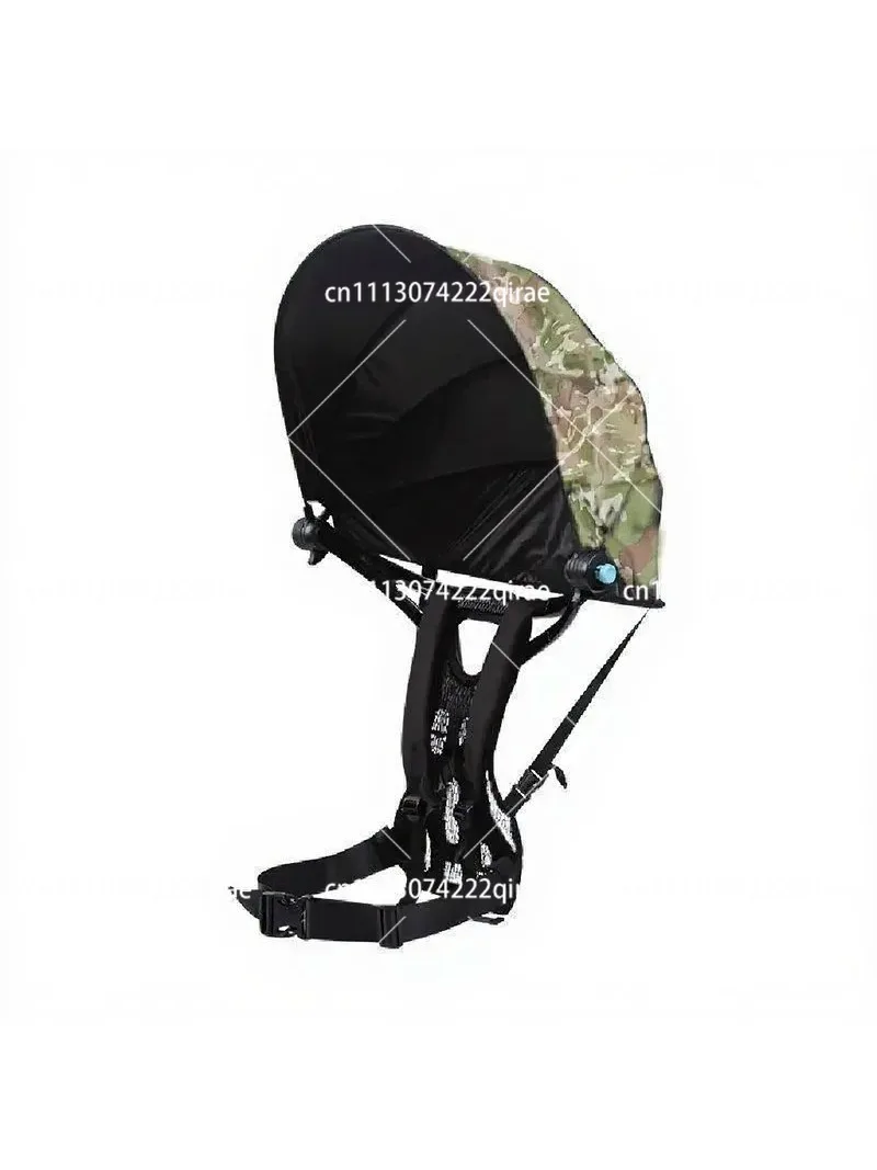 Backpack Parasol Portable Hiking Tea Picking Outdoor Labor Cycling Fishing Folding Double Shoulder Umbrella