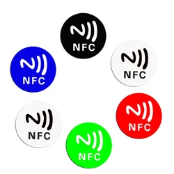 RFID 13.56mhz T5577 Rewritable Sticker Keytag Anti Metal Interference Label Writable Key Token Tag Card Duplicate Clone NFC Tags