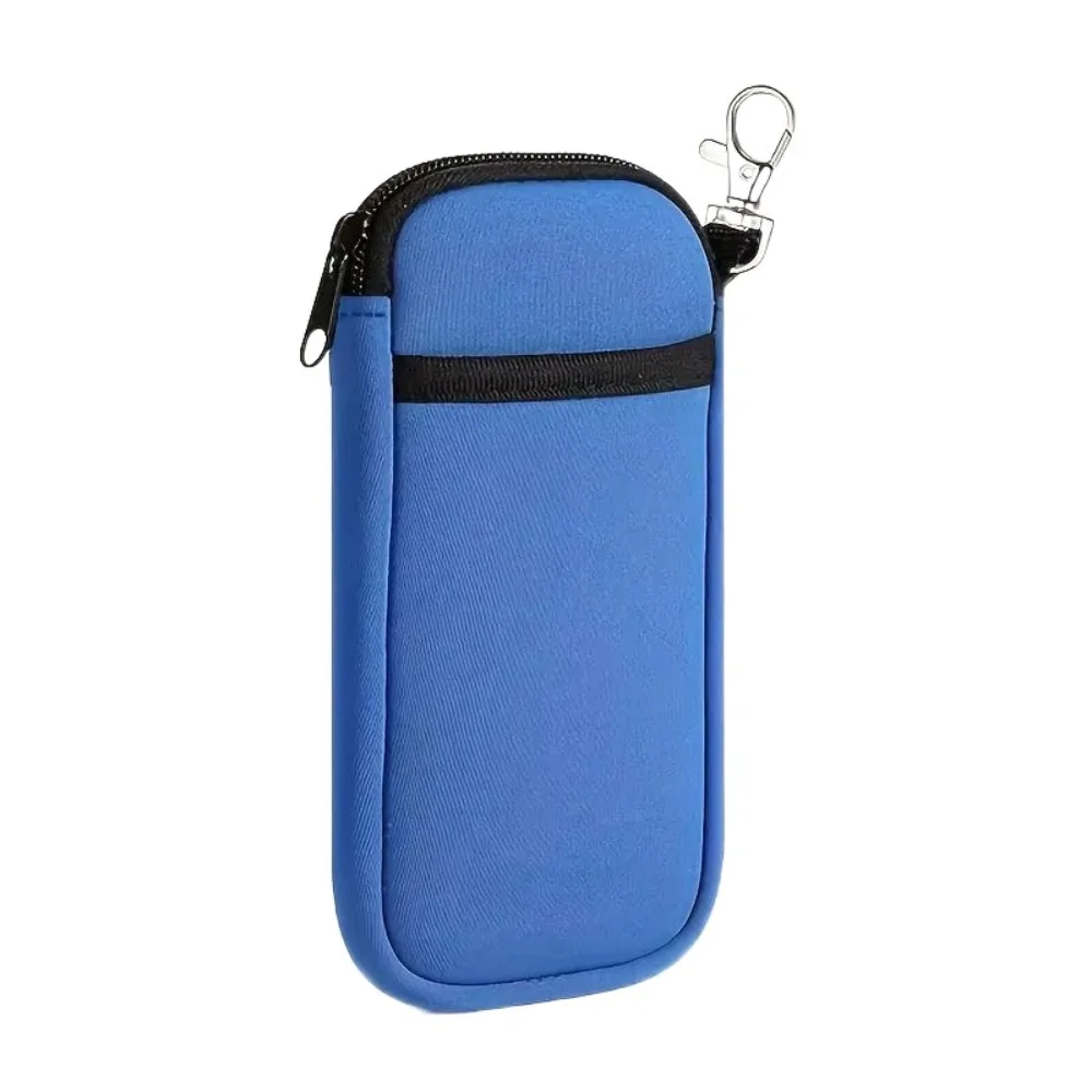

Soft Portable Glasses Case with Buckle Wear-resistant Zipper Phone Bag Ultralight Portable Eyeglass Pouch Cycling Storage