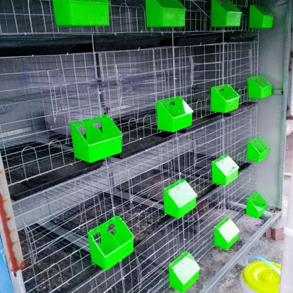 

Pigeon Hanging Food Feeding Box with 2 Hole Bird Supplies Birds Feeders Water Dispenser Hanging Slot Feeder For Cage Accessories