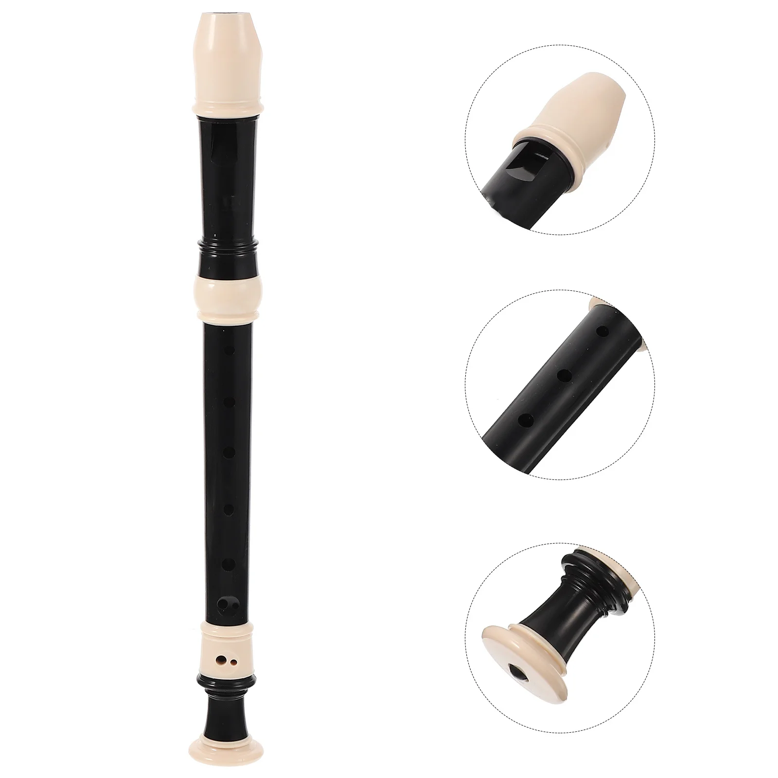 

1Set High Pitch Clarinet Resin Beginner 8-Hole Practice Instrument Smooth Edges Loud Sound Portable Kids Music Learning