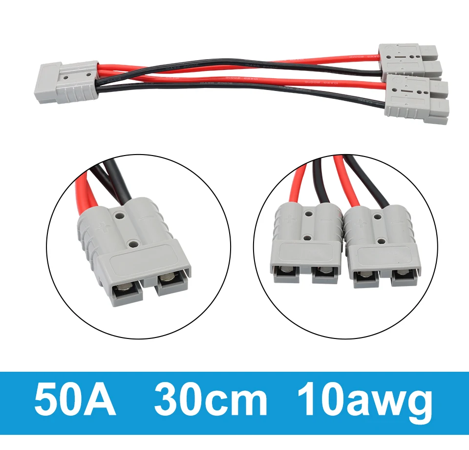 OMCH 50A 10awg/120A 8awg 1to2 Splitter 30cm Draht Stecker Hochstrom Solar Batterie Verlängerung Ladekabel – Detail 6