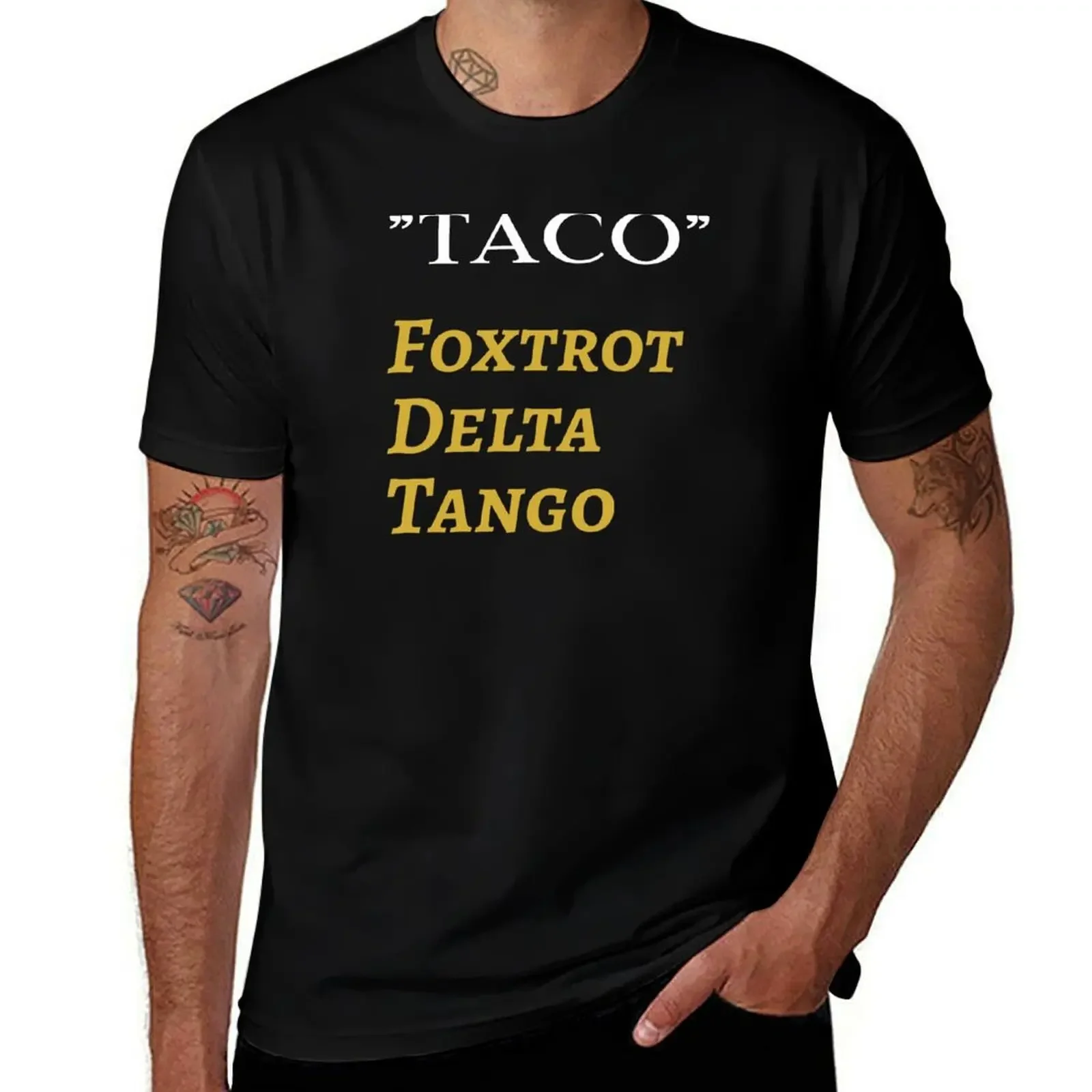 

TACO FDT Funny Taco T-shirt T-Shirt anime figures tees customizeds Men's cotton t-shirt