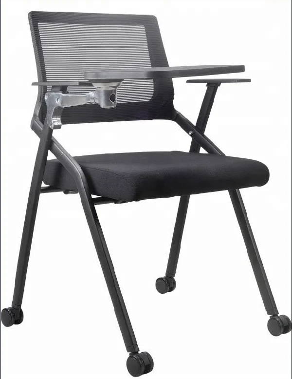 Silla de escritorio plegable para estudiantes, asiento de entrenamiento de oficina con respaldo de malla