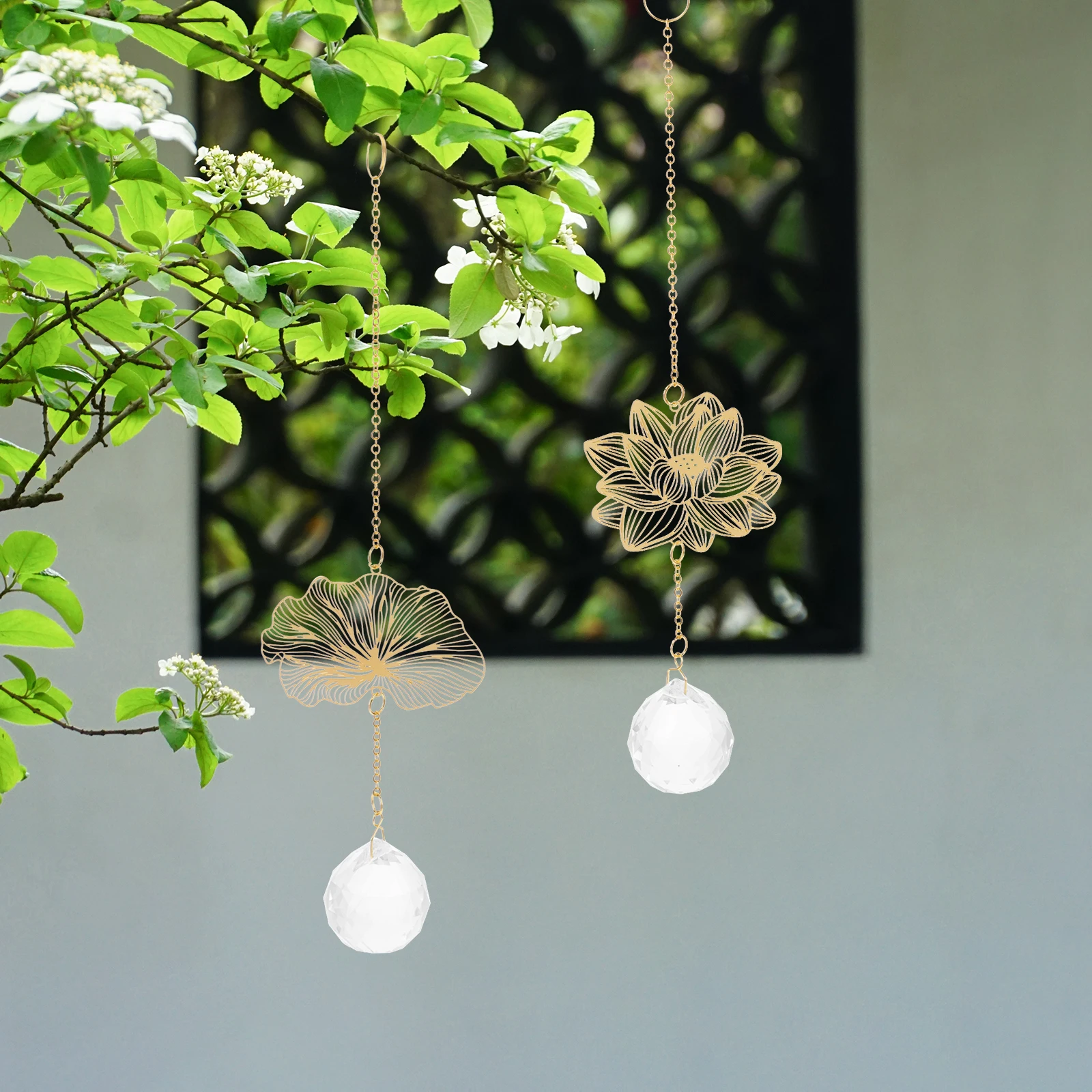 

Lotus Decorative Hanging Ornaments Beaded Chain Pulls for Ceiling Fans Lights Bathroom Lamp Extender Vintage Home Decoration