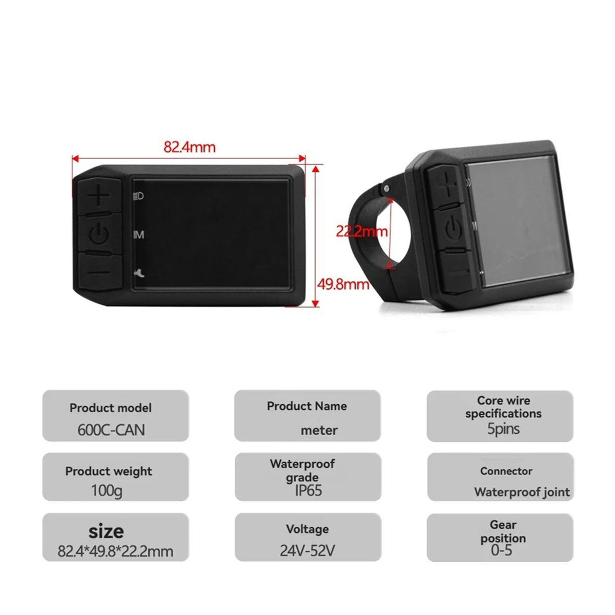 

Новый ЖК-дисплей для электрического велосипеда 600C, ЖК-дисплей для электронного велосипеда CAN для двигателя Bafang Mid Hub M560 M600 M510 M820