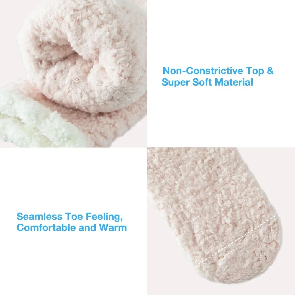 Flauschige Socken mit Griffen, Plüsch-Schlaf, gemütlich, Winter, weich, flauschige Krankenhaus-Socken, Geschenke für Damen und Herren