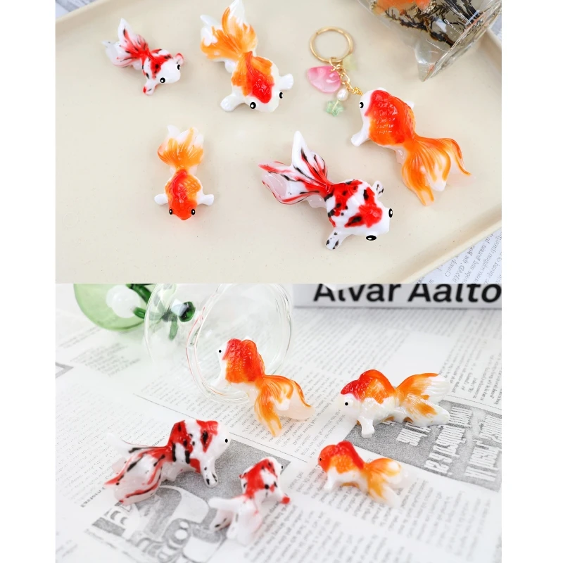 2Pcs 3D Goldfish Silicone Keychain Mold Jewelry Pendant Resin Epoxy Mold Casting