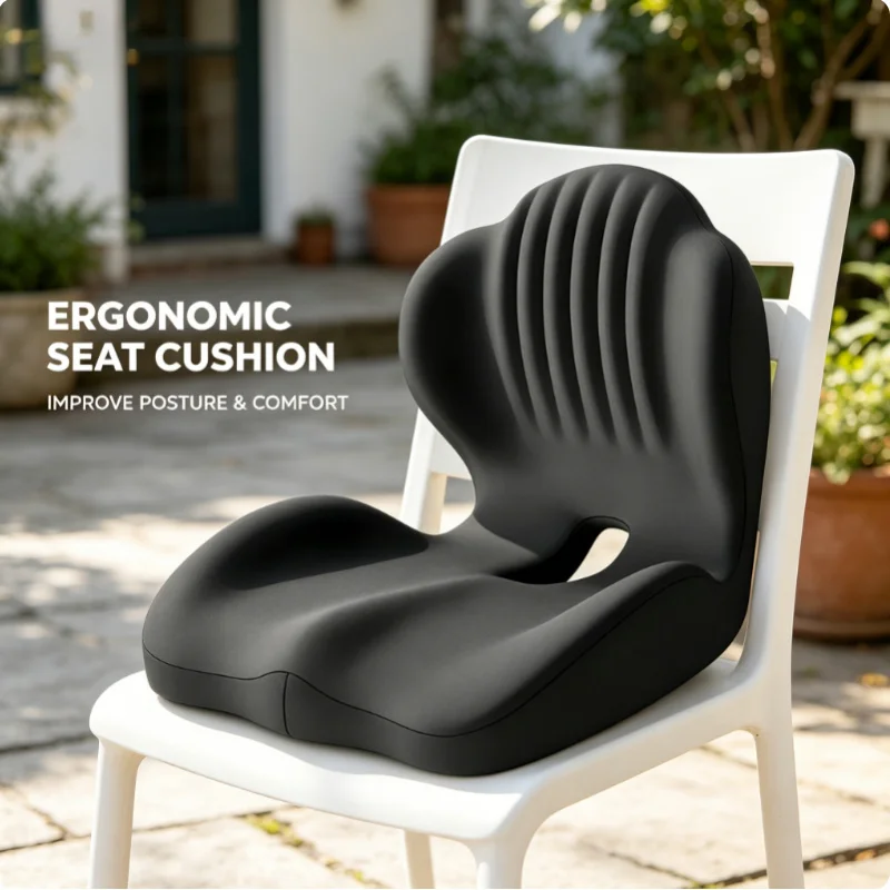

2026 New Ergonomic Lumbar Support Cushion Sedentary Posture Correction Memory Foam Pressure Relief for Home Office Chair