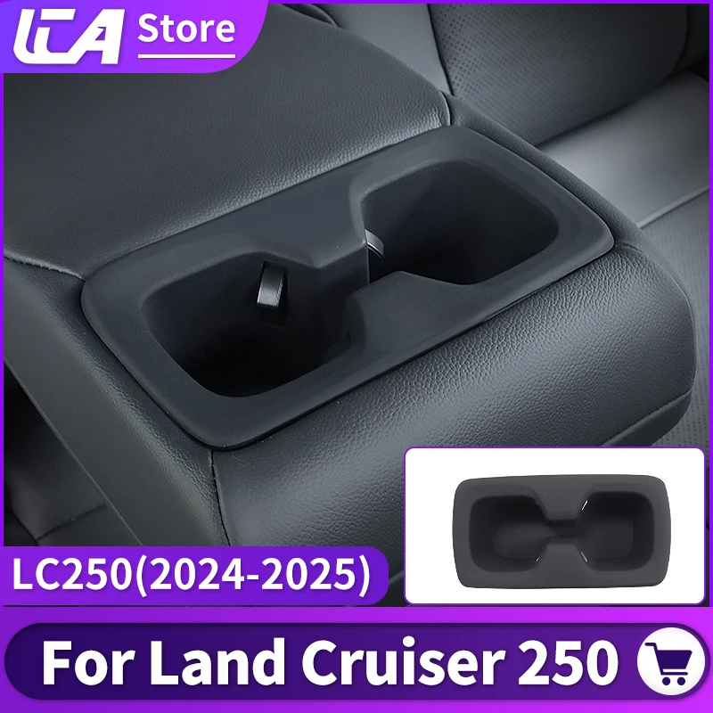 For Toyota Land Cruiser 250 2024 2025 Prado LC250 1958 First Edition Second Row Water Cup Silica gel pad,Upgraded Accessories