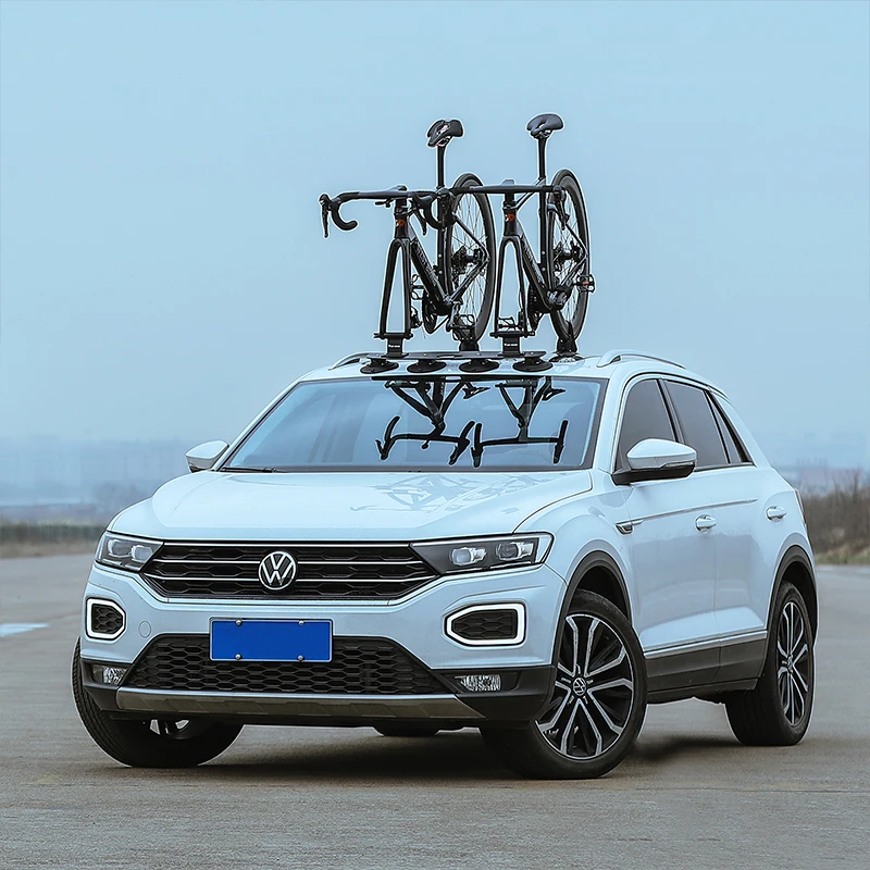 WEST BIKING Bike Rack Vacuum Suction Rooftop Rack Aluminum Alloy MTB Road Bike Sucker Car Roof Stand Quick Release Parking Stand