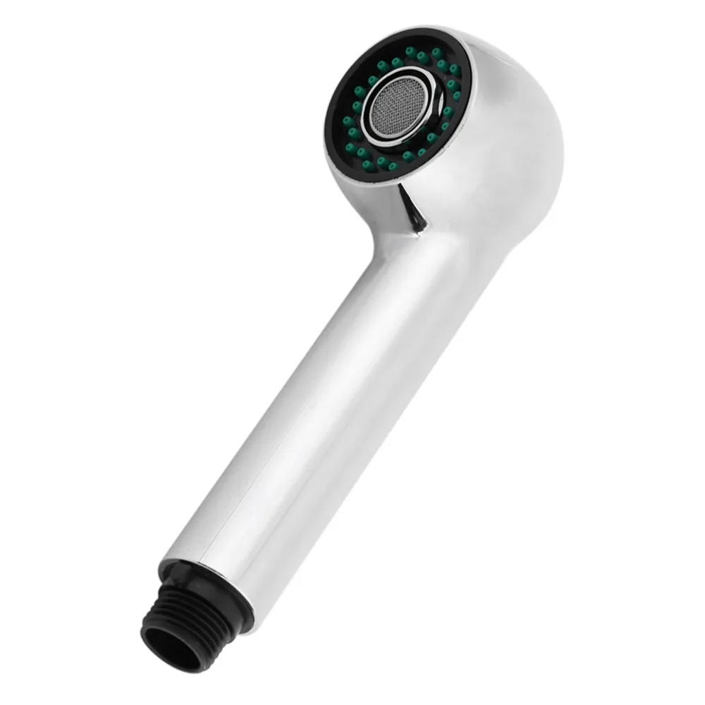 G1/2 Thread Pull Out Spray Head High Flow Multiple Spray Settings Faucet Sprayer Silver Two Water Modes Faucet Nozzle