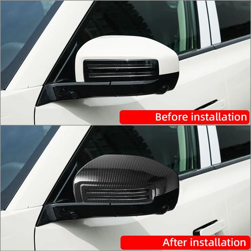 Acessórios do carro espelho retrovisor capa guarnição protetora para byd equation leopardo 3 espelho lateral tampa capa titânio