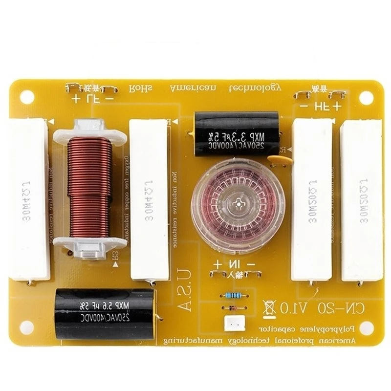 T23C CN-20 2-Way Speaker Crossover 450W 3000Hz High Quality Audio Component Suitable For 8-12