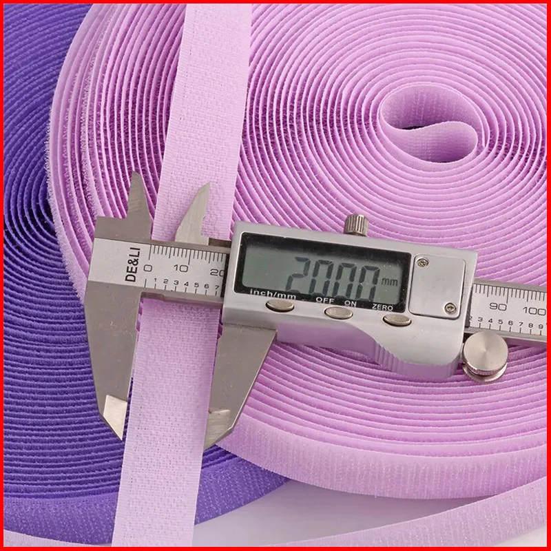 5Meter/Pair Colorful Velcros Non-adhesive Hook and Loop Fastener Tape Magic Nylon Strap Home DIY Sewing Craft Accessories 20mm