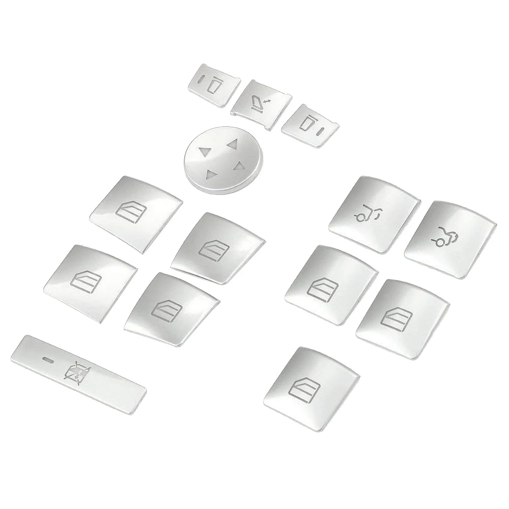 Inner Door Armrest Window Switch Button Trim Cover Sticker for Benz GLK ML GL A B C E G Class W204 W212 W246 W166 X166