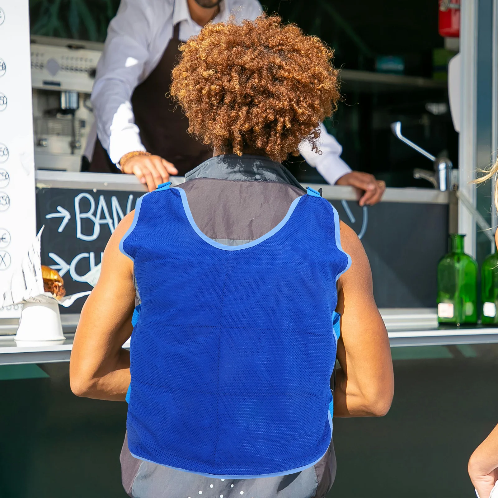 

1Set Cooling Vest Ice Pack Breathable Adjustable Body Cooling Vest for Men Women Outdoor Work Sports Hot Weather