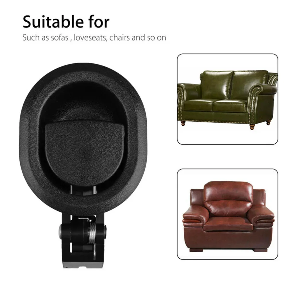 Universal- Recliner Replacement Pull Handle Chair Sofa Couch Release Lever Black Plastic Easy- To Fit Home Improvement