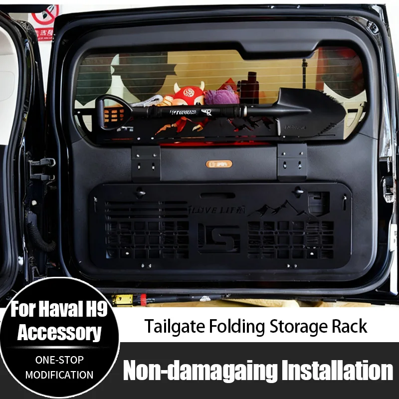 

For Haval h9 Tailgate Storage Rack Off-Road Folding Double Trunk Camping Table Rack New Design Accessories