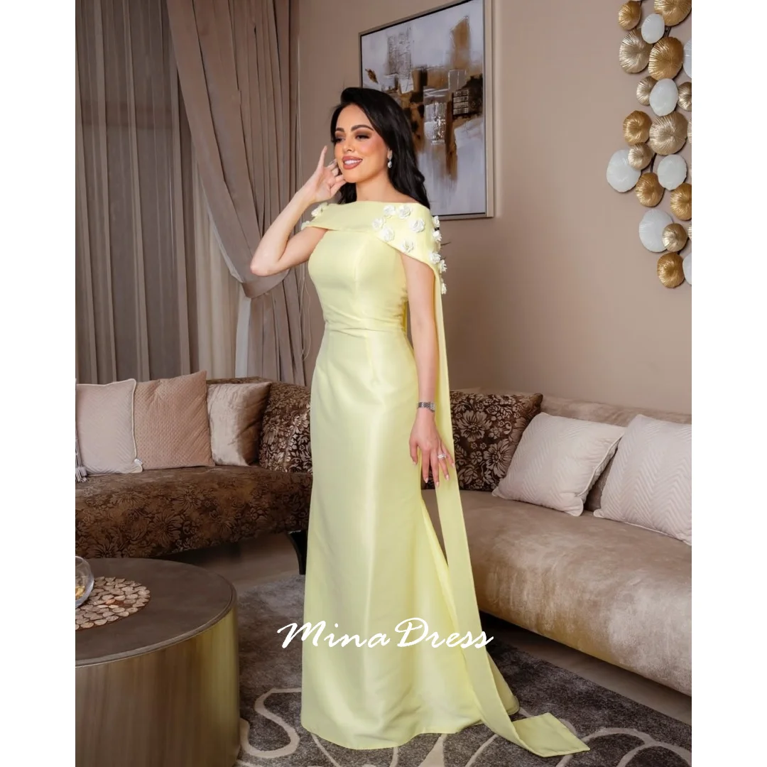 

Mina Cloak Women's Elegant Dresses for Special Occasions Customized Flowers 2025 Arabic Evening Dress Luxury Party Woman Prom