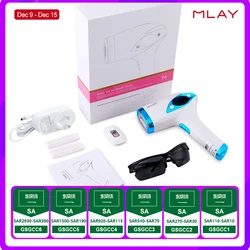 Mlay t4 dispositivo de remoção do cabelo a laser aparelho depilador refrigerar gelo ipl remoção do cabelo a laser machie rosto bikini casa corpo laser barbear