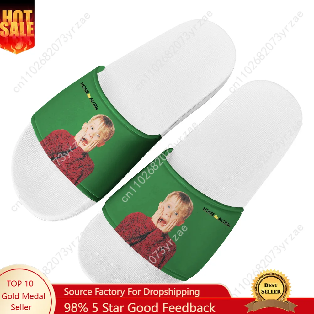 

Сандалии «Один дома», домашние тапочки, обувь для воды, мужские и женские персонализированные сандалии для подростков, пляжные тапочки для бассейна, тапочки на заказ