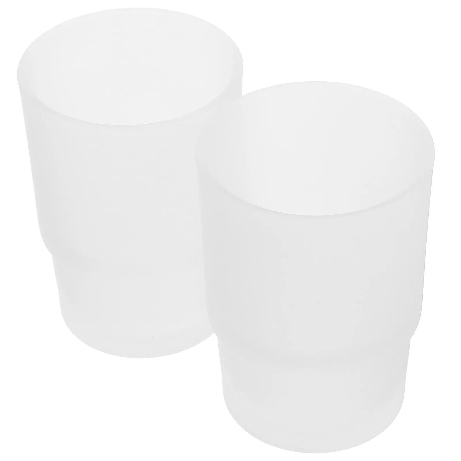 

2Pcs Bathroom Glass Toothbrush Holder Transparent Tooth Paste Cup Functional Glass Washing Cup Bathroom Storage