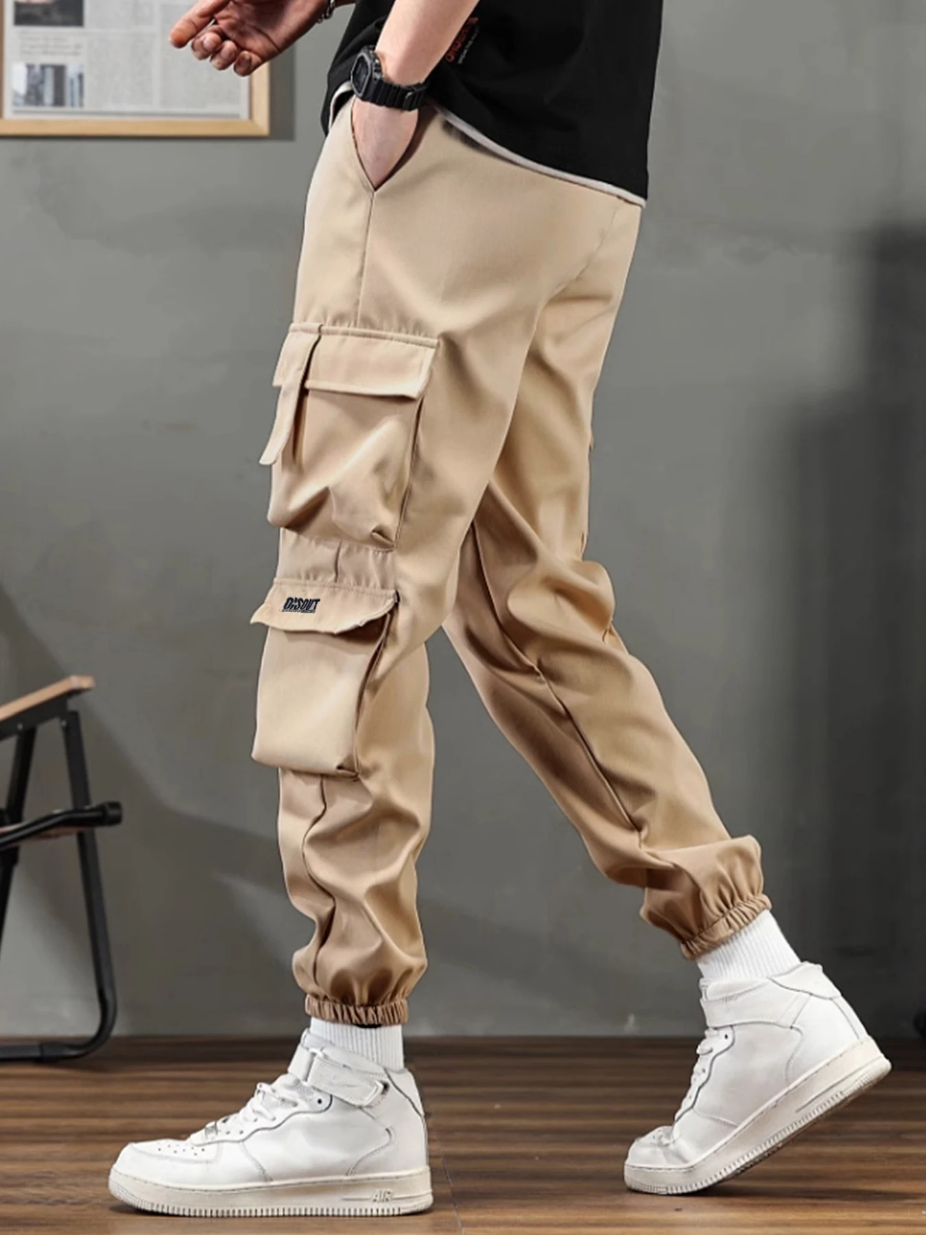 Heren 2025, nieuwe werkbroek met meerdere zakken, werkbroek Amerikaanse versie, casual broek met rechte pijpen, onderkant, lente- en zomerpaar hetzelfde