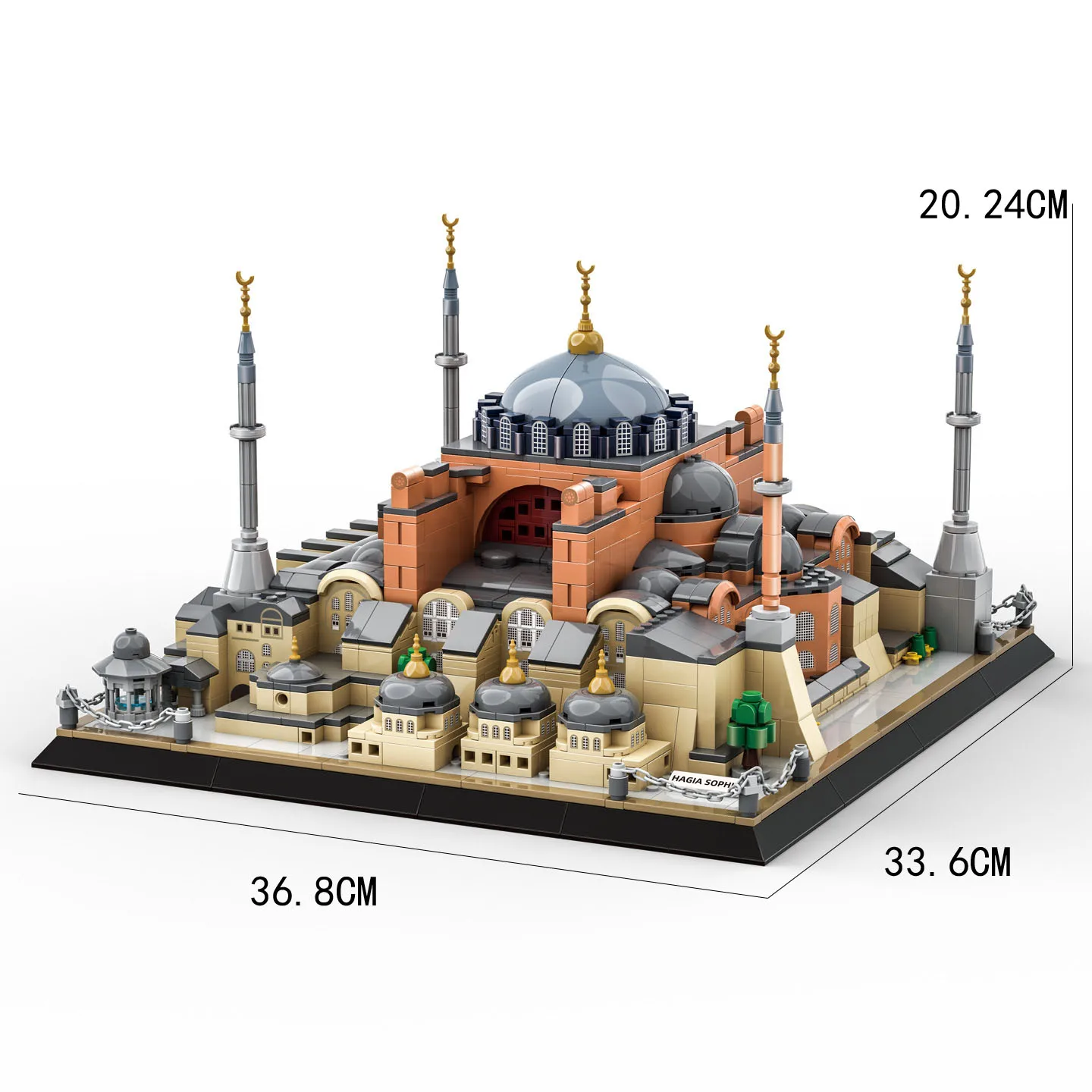 Sabedoria sagrada criativa turquia istambul arquitetura famosa sancta sophia modelo bloco de construção tijolos coleção brinquedos