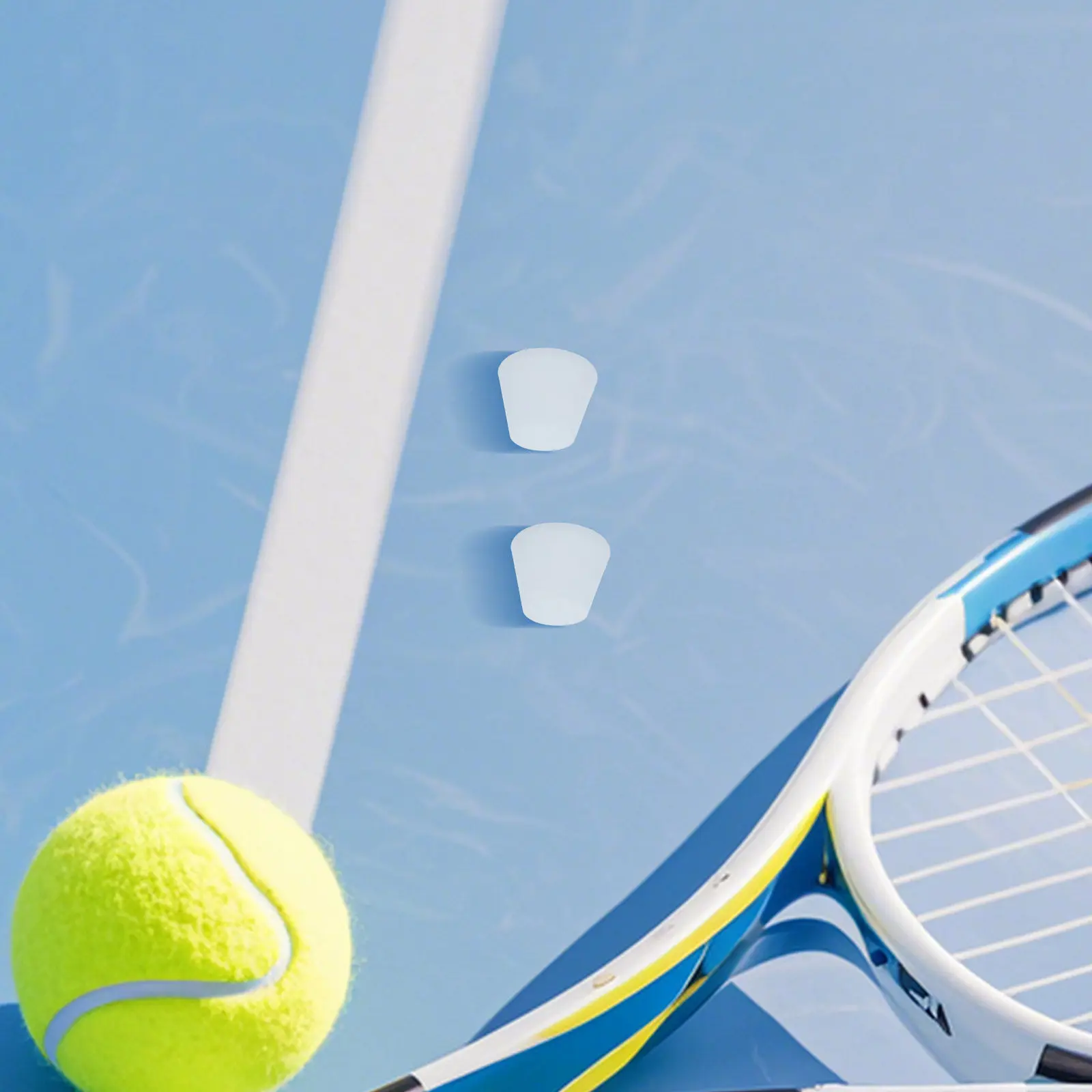 

2 шт. пластиковые заглушки для теннисных ракеток, сменные, прочные, легкие, защитные колпачки для рукоятки, обеспечивающие повышенную стабильность