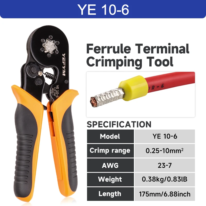 Beentje Krimptang HSC8 6-4/6-6 Elektrische Crimper Tang Voor Draad End Crimp Buis Terminals elektrische Circuit Reparatie