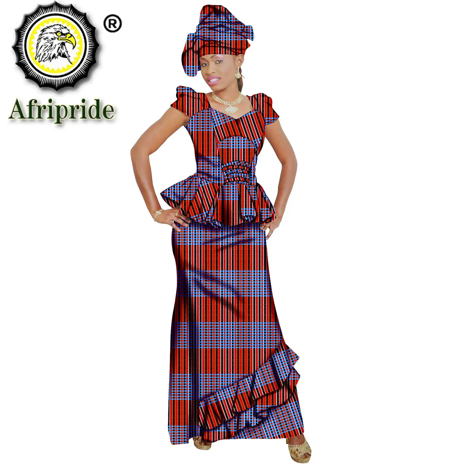 Imagem -04 - Africano Vestidos Femininos Saias Ternos Ancara Vestuário Cera Dashiki Outfits Impressão Camisas Ancara Saias e Headwarp Afripride S2026003