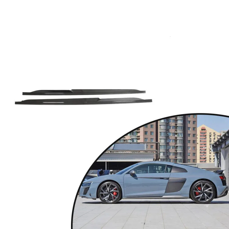 

For 2020-2024 Audi R8 V10 Carbon Fiber Side Skirts Extensio Panels Splitter Diffuser Car Accessories