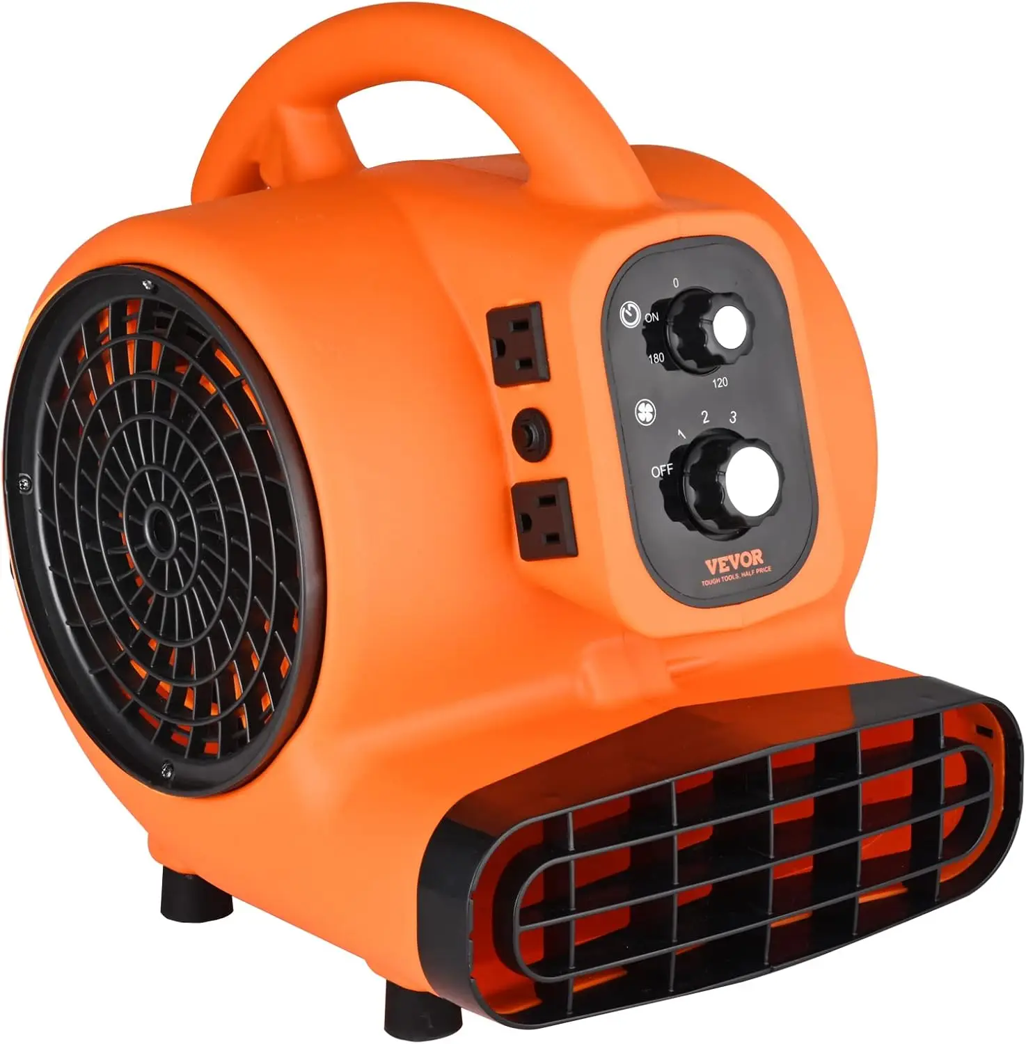 Air Mover, 1/4 HP 1000 CFM Carpet Dryer for Cooling and Ventilating, Portable Floor Blower Fan with 4 Blowing Angles