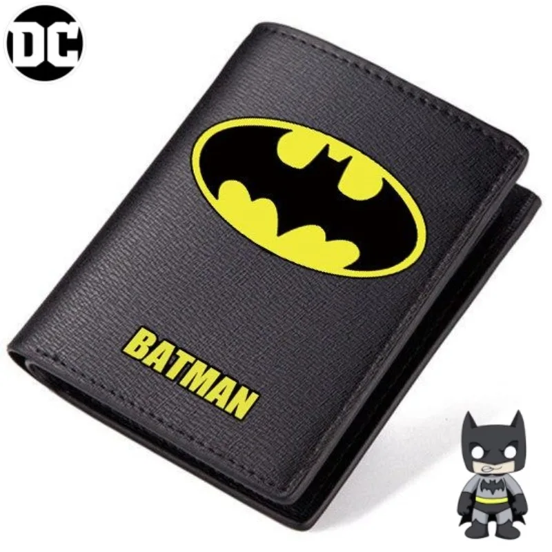 DC Cartoon Anime Peripherals Batman Superman The Flash Wallet Cartera de almacenamiento portátil con personalidad a la moda para hombres y mujeres