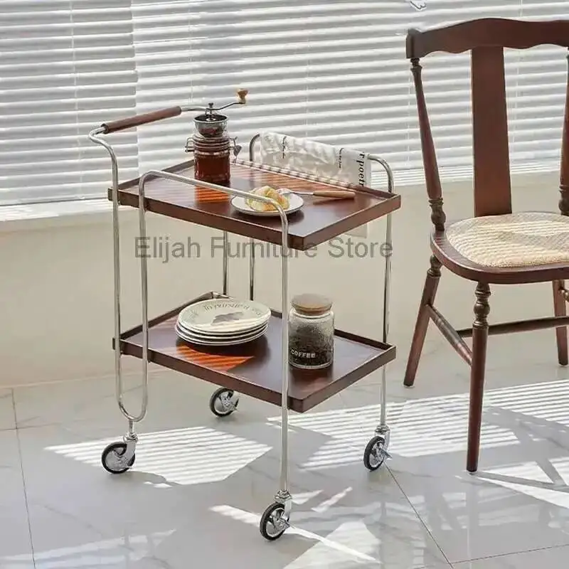 Medical Drink Salon Trolley Auxiliary Tool Tea Workshop Salon Trolley Rolling Dressing Chariot De Service Beauty Furniture Fg19