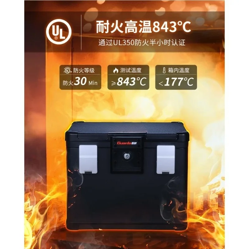 مكتب منزلي صغير مقاوم للحريق مقاوم للماء قفل مفتاح ميكانيكي غير مرئي صندوق إيداع آمن للتخزين السميك